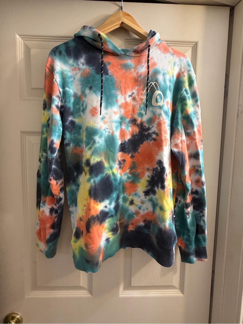 Men's Crewneck Hoodie in Multicolor Tie-Dye